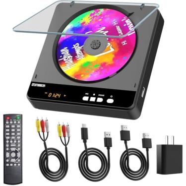 Imagem de Leitores de DVD HDMI para TV THINKYA Mini DVD Player Saída RCA 1080p HD grátis para todas as regiões, leitor de DVD compacto para Smart TV, suporta saída AV, USB, controle remoto, PAL/NTSC