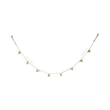 Imagem de Guirlanda De Sino Dourado Em Corda De Juta Rústica, Decoração Festiva 