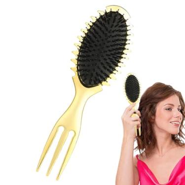 Imagem de Escova Para Cabelos Cacheados Definir Cachos | Ferramenta Ergonómica Portátil Com Confortável | Escova de Estilização Capilar - Presente para Ela Mulher Mãe Namorada Esposa Aniversário Natal Ano