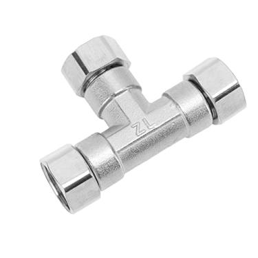 Imagem de Generic Encaixe de Tubo Em T de 3 Vias de Alta Pressão Em Aço Inoxidável 304 para Ar de água, Conexão Firme para Gás de Hardware de Encanamento, Adaptador de Tubulação G1/2 para Uso Doméstico (Rosca