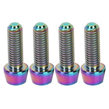 Imagem de Ainoli 4pcs M5 * 15mm Parafusos cônicos de liga de titânio Parafusos fixos para haste de mountain bike