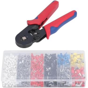 Imagem de Kit Alicate Crimpar com 1200 Terminais Diversos