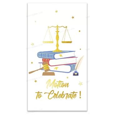 Imagem de AnyDesign Guardanapos de papel de graduação da faculdade de direito guardanapos de convidados folha dourada celebrar parabéns grad toalhas de mão descartáveis de jantar para decoração de mesa de