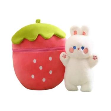 Imagem de Pelúcia morango porco para crianças, brinquedo bonito, coelho - NONE, 
