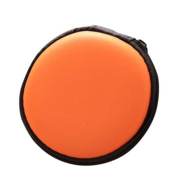 Imagem de 1 pacote com capa para fone de ouvido, fone de ouvido, capa protetora rígida, laranja