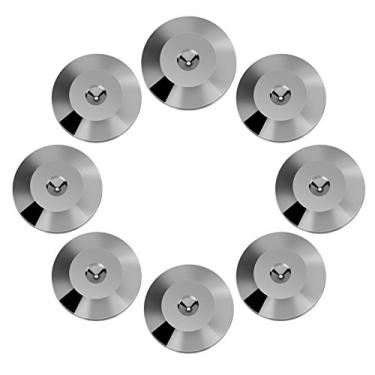 Imagem de Ejoyous Almofadas de Pico para Pés de Alto-falante, 8 Peças 25 Mm X 4 Mm Almofada de Base de Choque de Alto-falante de Cobre Universal, Disco de Chão para Pés Com Isolamento de Som, para (Prata Preto)
