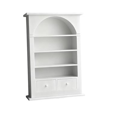 Imagem de simhoa Armário em miniatura na escala 1:12, mini móvel, estante, gabinete para casa de bonecas, para sala de estar, adereços fotográficos, ornamentos,