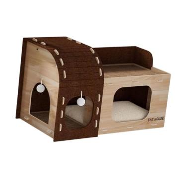 Imagem de Generic Casinha/Caverna para Gatos: Esconderijo que Previne Danos aos Móveis, Cama Multiuso para Gatos, Casinha de Brincar e Condomínio com Brinquedo de Bola