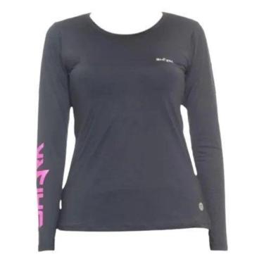 Imagem de Camiseta Manga Longa Feminina Shark Beach Tennis Uv - Preto - M (Br)-Feminino