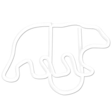 Imagem de Clipes de papel formato de urso 12 peças, artigos de papelaria de metal decorativos exclusivos fofos para escritório escolar, uso diário, cor branca, tamanho pequeno, fácil de