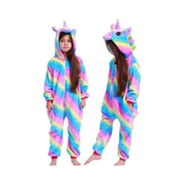 Imagem de Conjunto De Pijamas Kigurumi Unissex Para Crianças, Unicórnio Panda, M