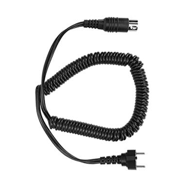 Imagem de Cosiki Cabo Elétrico de Peça de Mão para Broca de Unha Fio de Alimentação de Liga Durável para Acessórios de Máquina de Manicure, Comprimento de Estiramento de 1,8 M para Vários Ambientes, Silicone, Material de Liga (Preto)