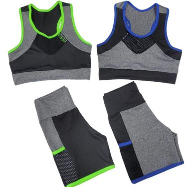 Imagem de Kit 2 Conjuntos Top e Short Suplex Roupa para academia Fitness Feminina-Feminino