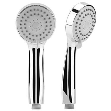 Imagem de AkosOL Chuveiro portátil de alta pressão cromado Chuveiro portátil multifuncional fluxo de água chuveiro suprimentos de banheiro chuveiro