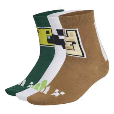 Imagem de Kit 3 Pares de Meias Adidas Minecraft Unissex