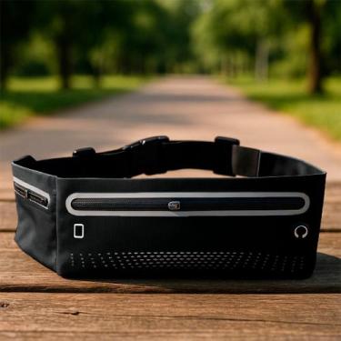 Imagem de Pochete Bolso Duplo fone Corrida Celular Exercicios Academia Impermeav