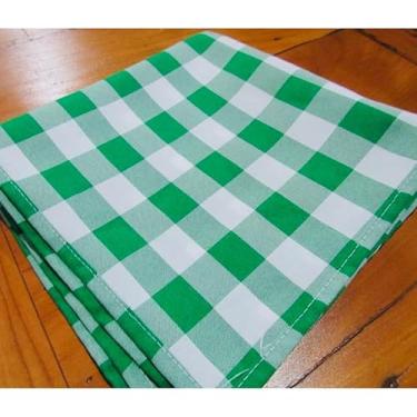 Imagem de Um conjunto de 6 guardanapos xadrez é perfeito para arrumar a mesa(verde xadrez,6)