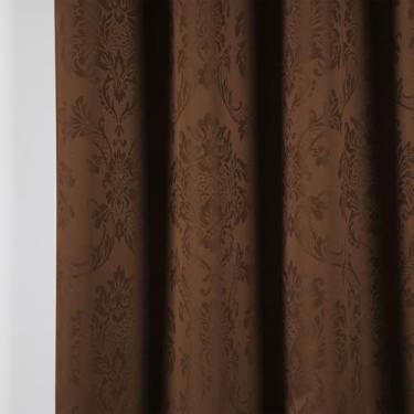 Imagem de Divisória de cortina, 0,90m x 2,05m | Adequada para salas de estar, cozinhas, quartos e corredores, com vidro e bancada(Marrom,2 UNIDADES)