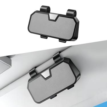 Imagem de Erivis Suporte de óculos de sol para viseira de carro para BMW 3 4 5 X1 X3 X5 X7 Series Acessórios interiores de carro, caixa de armazenamento universal de couro para óculos, estojo organizador de