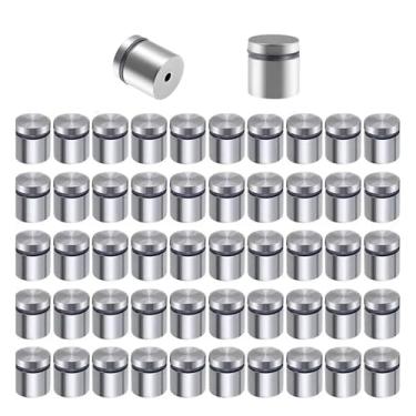 Imagem de Prolongador para Prateleira - Aço Inoxidável Escovado Antiferrugem, 25x25mm, Suporta Vidro e Madeira, Conjunto com 52 Pecas