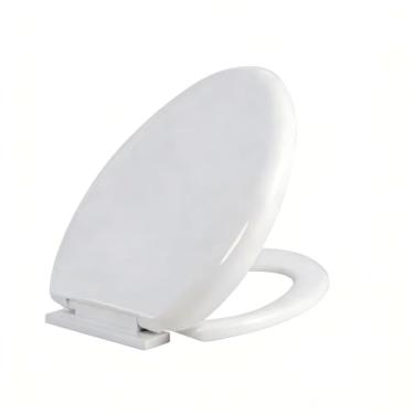 Imagem de Assento sanitário bidê alongado, assento de vaso sanitário com bidê, tampa e assento de fechamento silencioso, assento de vaso sanitário para vasos sanitários alongados, fácil de instalar e limpar