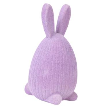 Imagem de Generic Estatueta de da Páscoa Flocado, Enfeite de Mesa, Presente, Artigos para Festas, Centro de Mesa, Estátua de da Páscoa para Sala de, Roxo