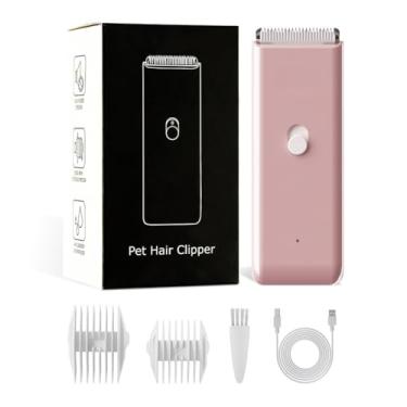 Imagem de Máquina de Tosa Pet Profissional Silenciosa 6000RPM Recarregável IPX7 Lâmina Cerâmica Maquina de Tosar Pet(Rosa)