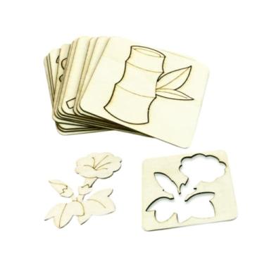 Imagem de CarpNettore Moldes para Desenho, Páginas para Colorir, Materiais de Artesanato para Pintura E Desenho, Portáteis, Compactos, Resistentes, Material de Aprendizagem, 12 PeÇas