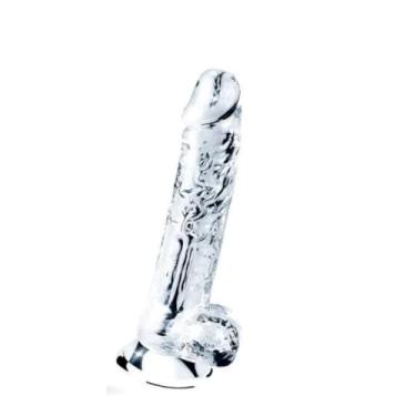 Imagem de Pênis Realístico 19,5 X 3,5Cm Com Ventosa E Escroto 7.5 Brinquedo Erótico Dildo Consolador PE096