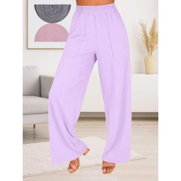 Imagem de Calça Feminina Wide Leg Pantalona Cintura Alta com Bolso de Moletinho 