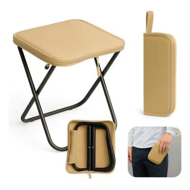 Imagem de Banqueta Banco Banquinho Dobrável Camping Praia