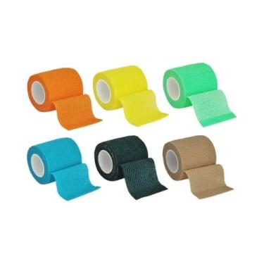 Imagem de Fita Adesiva Elástica Colorida Para Proteção Esportiva De Joelho, Torn