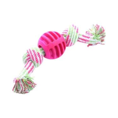 Imagem de Brinquedo Para Cães De Corda De Algodão Durável Com Nó Duplo, Bola De 