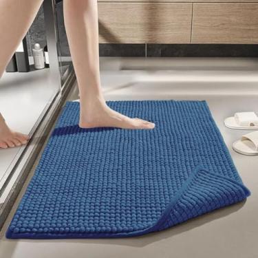 Imagem de Conjunto de tapetes antiderrapantes para banheiro | Conforto e estilo para sua casa(Azul,1 Tapete)