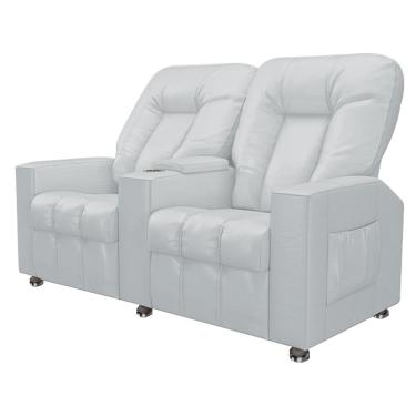 Imagem de Poltrona Reclinável 2 Lugares Sala de Cinema Romeo F05 Facto Branco - Lyam Decor
