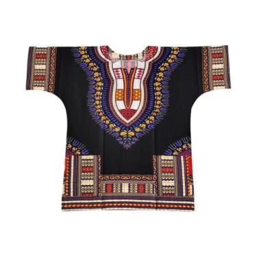 Imagem de Camiseta Masculina Com Estampa 3D Estilo Étnico Africano De Verão Mang