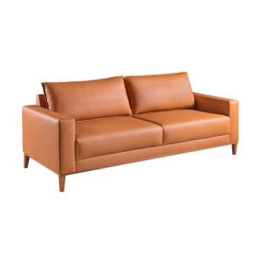 Imagem de Sofá 2 Lugares Nilo Tecido Sintético Caramelo 175cm