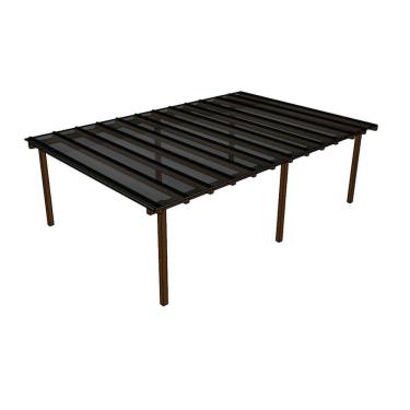 Imagem de Kit Policarbonato Fume 6mm 8,00m X 2,00m - Perfis Naturais