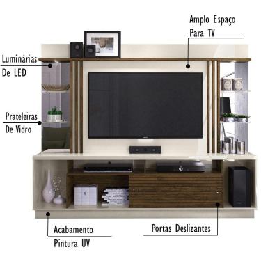 Imagem de Estante Home Para TV 55 Polegadas 6441 Off White Savana Madetec