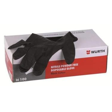 Imagem de Luva nitrilica descartavel preta - caixa c/ 100 unid - tam. 9 wurth