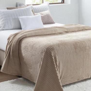 Imagem de Cobertor Casal Jolitex Dyuri Com Sherpa Ultra Macio 180x220cm, Bege Av
