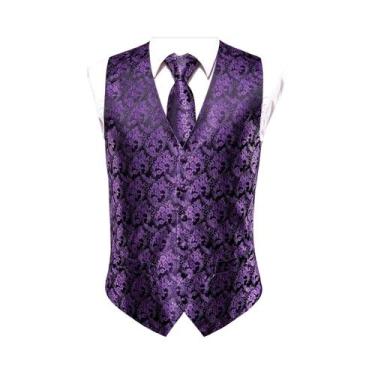 Imagem de Colete De Luxo Masculino Dourado Com Gravata Borboleta, Lenço De Bolso