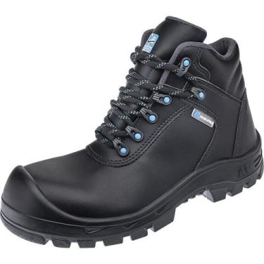 Imagem de Botina Segurança Bico Composite Preto com Azul MARLUVAS