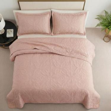 Imagem de Cobre Leito Solteiro Com Porta Travesseiro Dupla Face 02 Peças Toque M