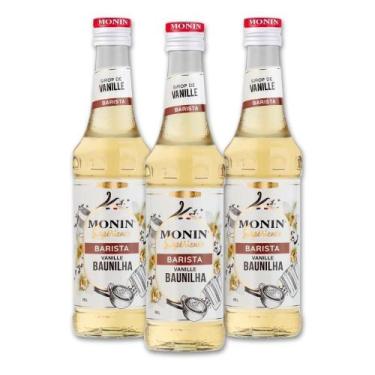 Imagem de Xarope Monin Barista Baunilha Kit 3 Unidades De 330Ml