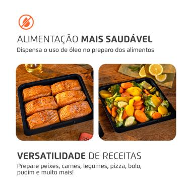 Imagem de Fritadeira Elétrica Air Fryer Mondial Forno Oven AFON-12L-BI-BC 12L Preta/Inox - 110V