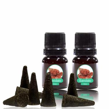 Imagem de Kit Incenso Cone Carvão Vegetal 100gr + 20ml de essência importada (pa