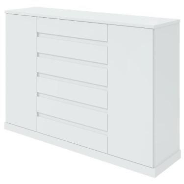 Imagem de Cômoda Vedra 7 Gavetas 2 Portas Branco - MÓVEIS LOPAS
