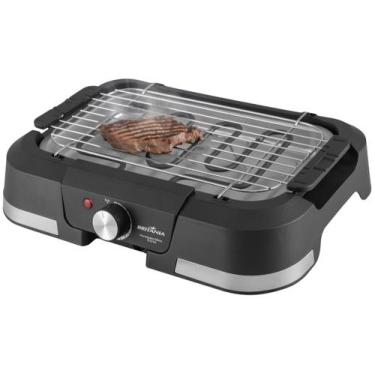 Imagem de Churrasqueira Elétrica Britânia 1500W Menos Fumaça BCQ10A 220V, Preto,