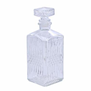 Imagem de Garrafa Licoreira 500 ml Whisky Em Vidro Transparente Com Tampa Luxo -